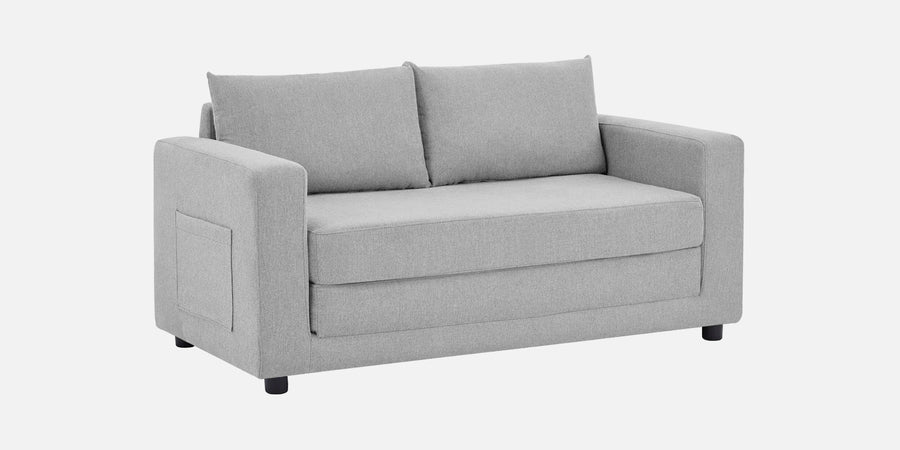 Roman Fabric 3 Seater Foldable Sofa Cum Bed In Lit Grey Colour With Usb Port - Febonic Living