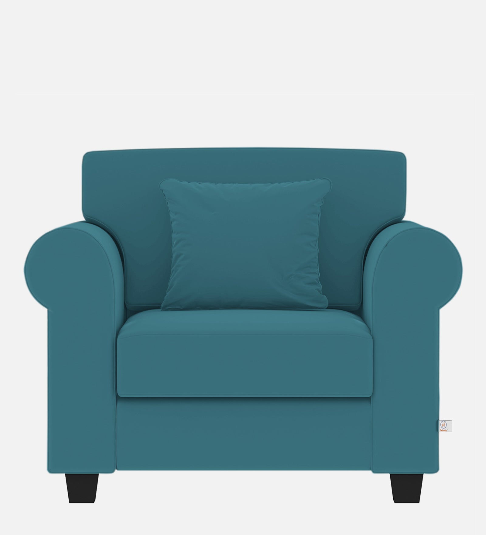 Numonk Velvet 1 Seater Sofa in Aqua Blue Colour