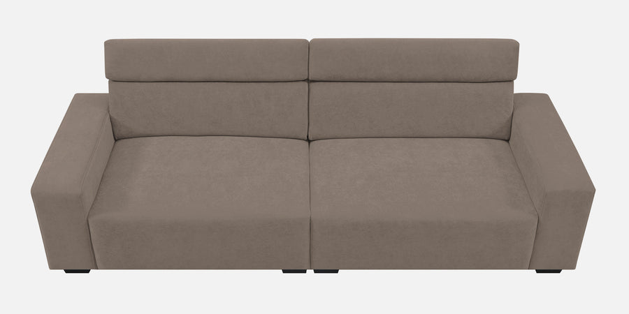 Hiro Fabric 3 Seater Sofa In Rock Beige Colour - Febonic Living