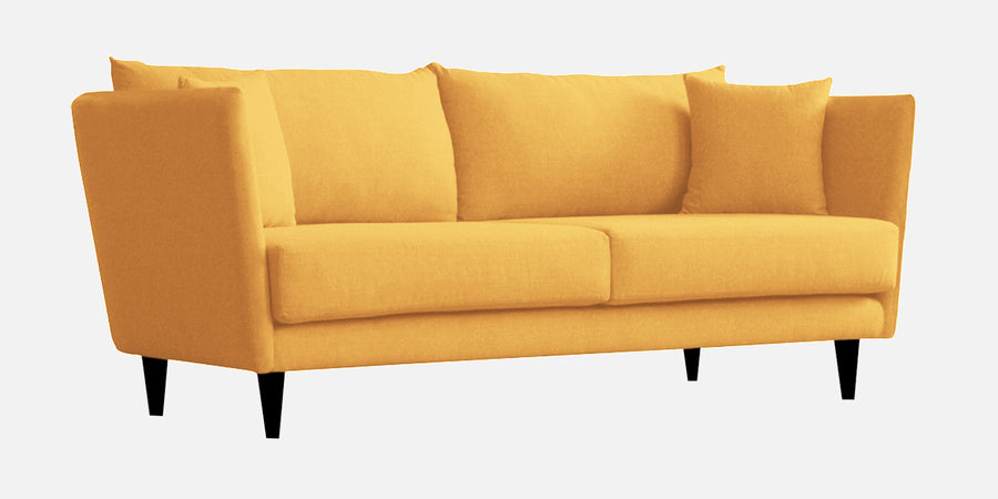Norway Velvet 3 Seater Sofa In Turmeric Yellow Colour - Febonic Living
