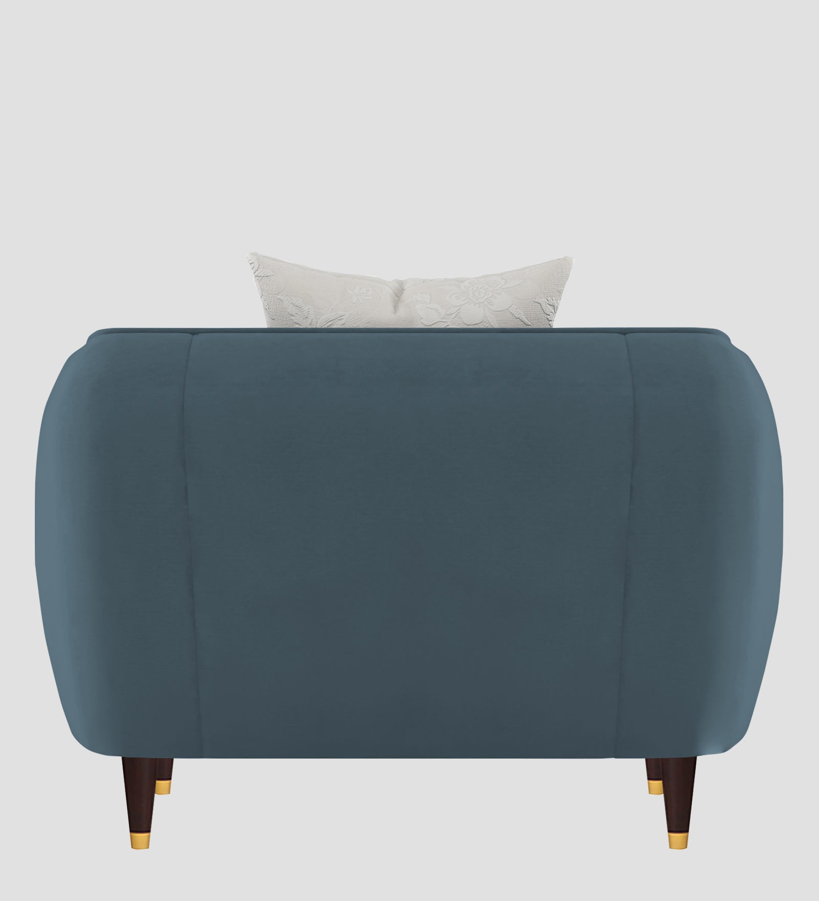 Hairo Velvet 1 Seater Sofa In  Oxford Blue Colour - Febonic Living