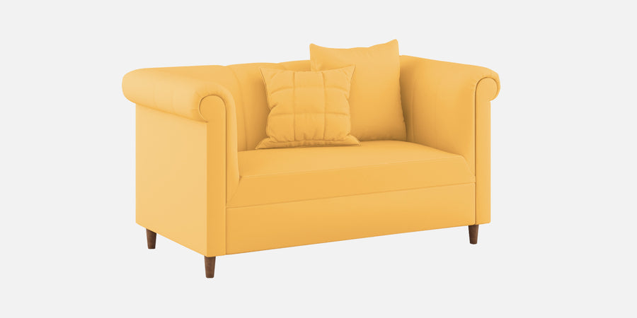 Rubi Velvet 2 Seater Sofa In Turmeric Yellow Colour - Febonic Living