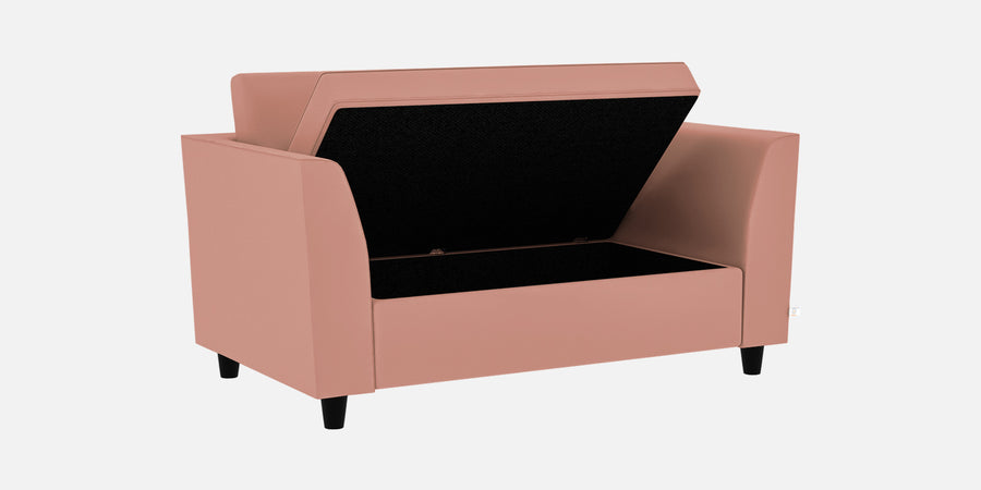 Bristo Velvet 2 Seater Sofa In Blush Pink Colour With Storage - Febonic Living