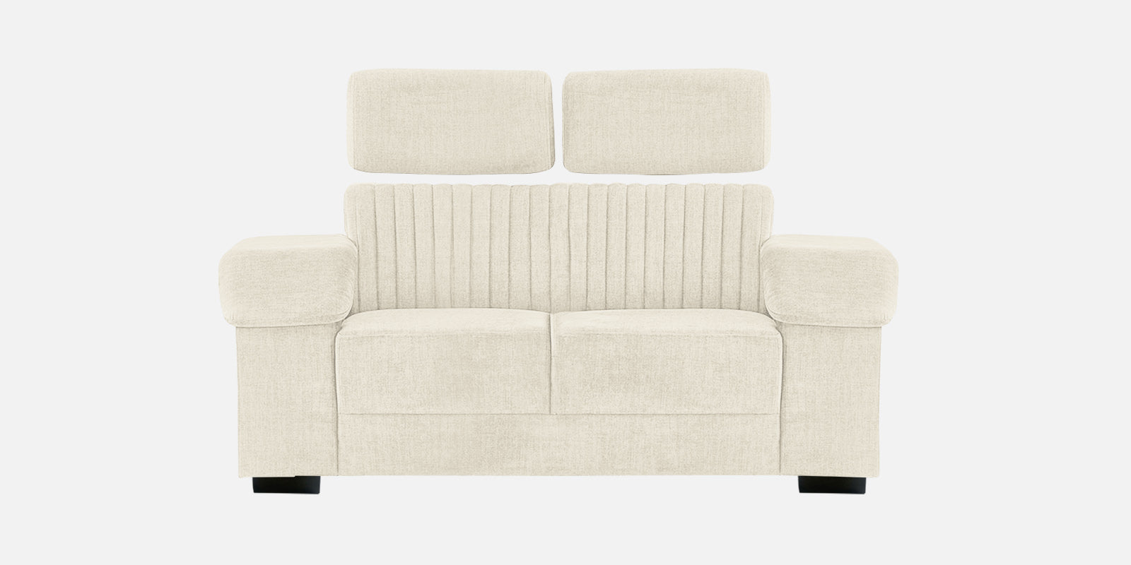 Draco Fabric 2 Seater Sofa In Ivory Cream Colour - Febonic Living