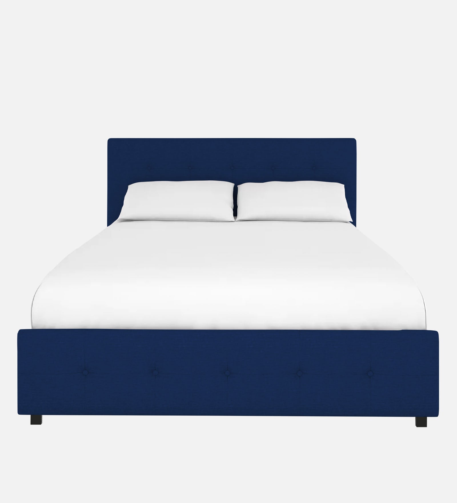 Lido Fabric King Size Bed In Royal Blue Colour With Storage