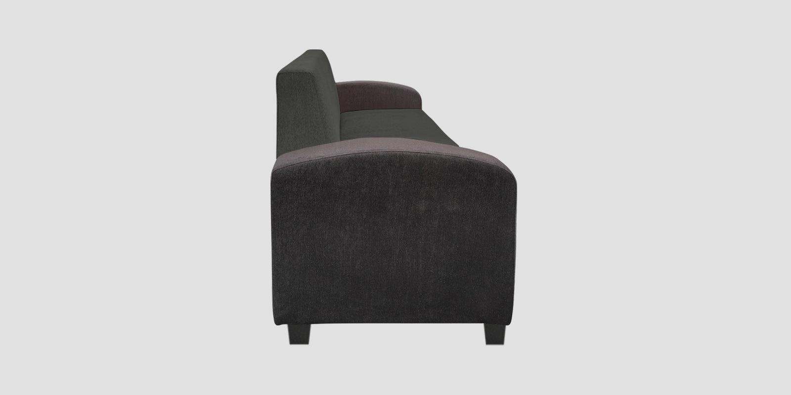 Alex Fabric 3 Seater Sofa In Charcoal Grey Colour