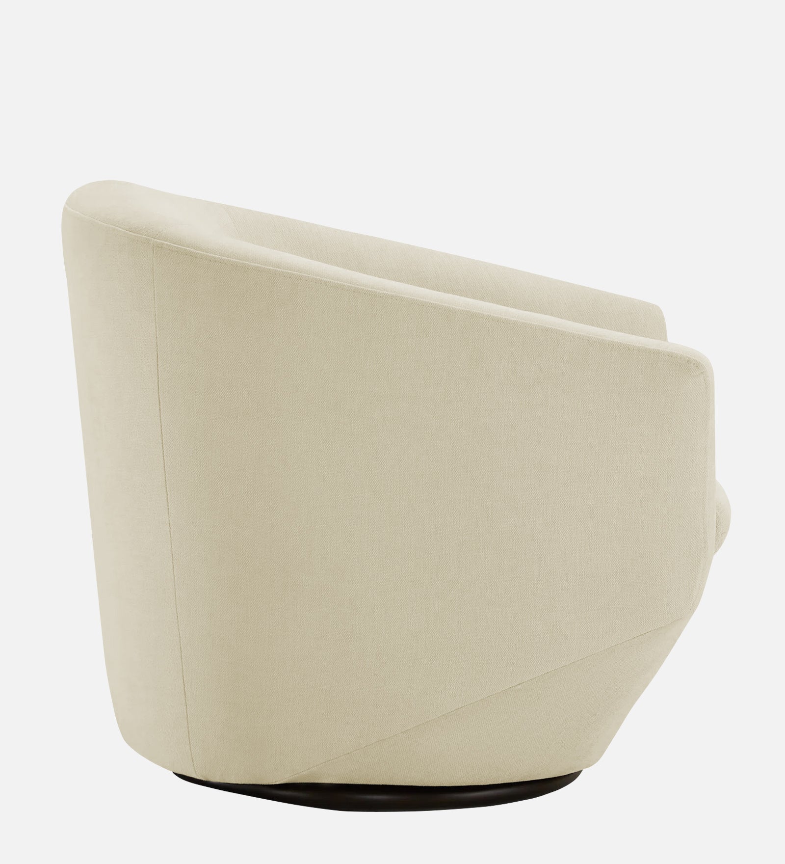 Haddie Velvet Swivel Chair in Warm White Colour