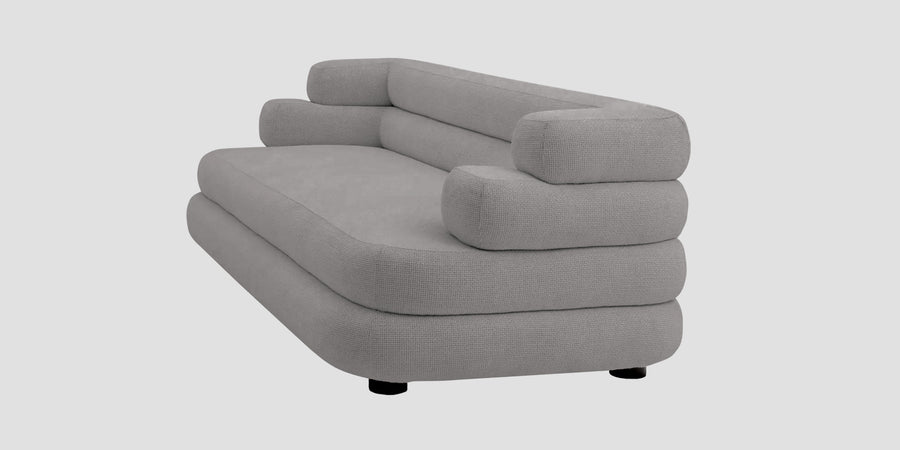 Wener Fabric 2 Seater Sofa In Silver Grey Colour - Febonic Living
