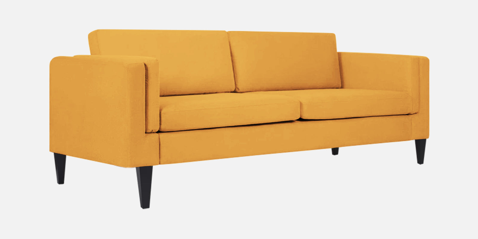 Jasper Velvet 3 Seater Sofa in Turmeric yellow Colour