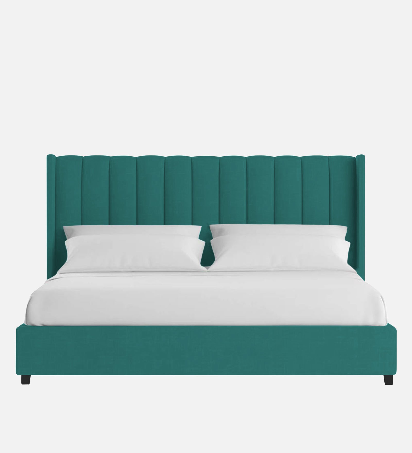 Colina Fabric King Size Bed In Sea Green Colour With Box Storage