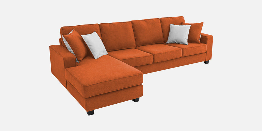 Ladybug Fabric Rhs Sectional Sofa 3 Lounger In Vivid Orange Colour - Febonic Living