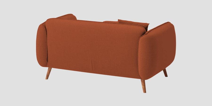 Zia Fabric 2 Seater Sofa In Royal Orange Colour - Febonic Living