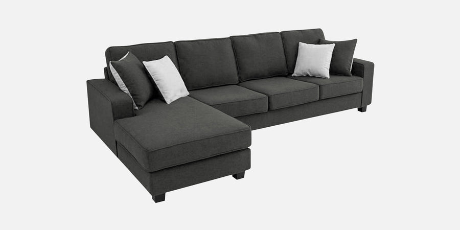 Ladybug Fabric Rhs Sectional Sofa 3 Lounger In Charcoal Grey Colour - Febonic Living