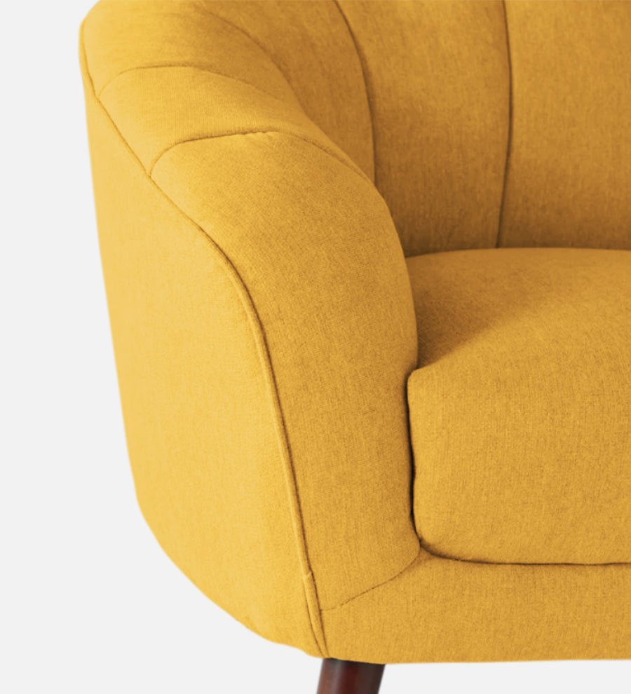 Benjamin Fabric 1 Seater Sofa In Bold Yellow Colour - Febonic Living
