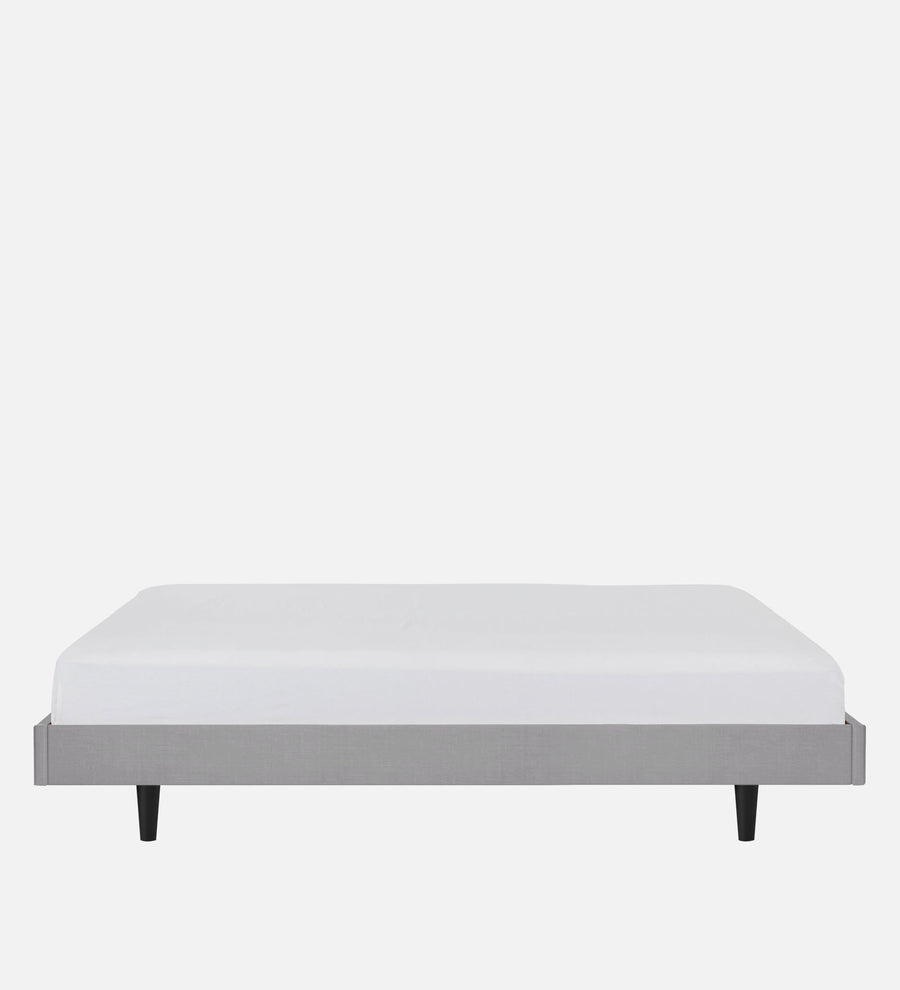 Basi Fabric Upholstered Queen Size Bed In Lit Grey Colour - Febonic Living