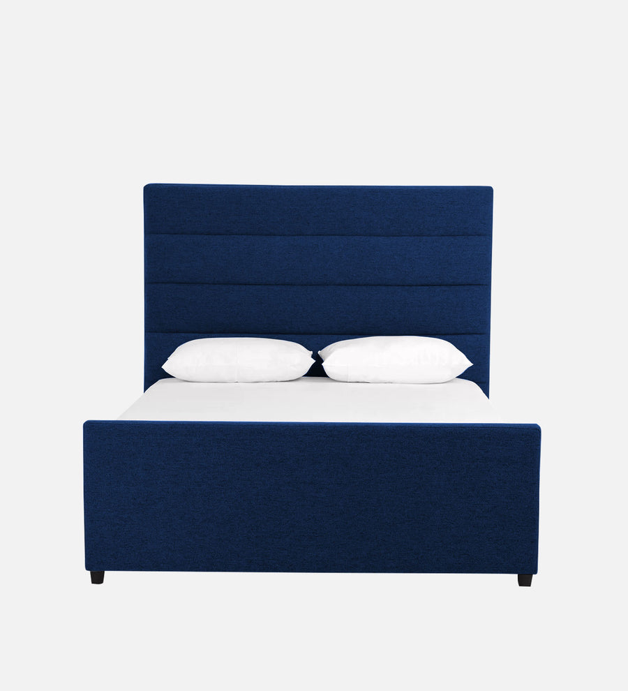 Pollen Fabric Upholstered Queen Size Bed In Royal Blue Colour - Febonic Living