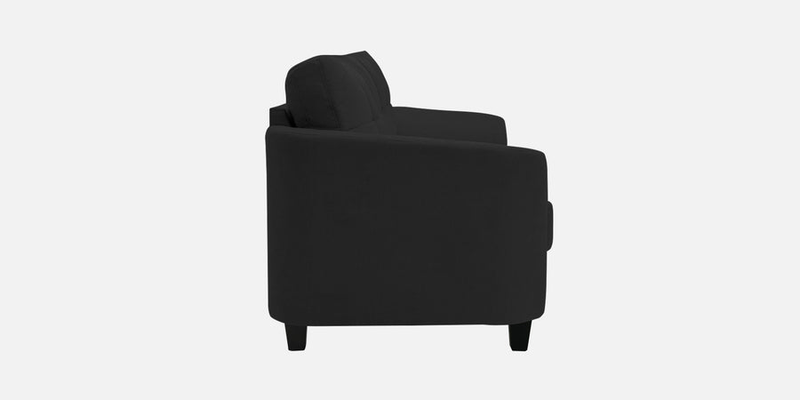 Mulan Fabric 3 Seater Sofa In Bitter Black Colour - Febonic Living