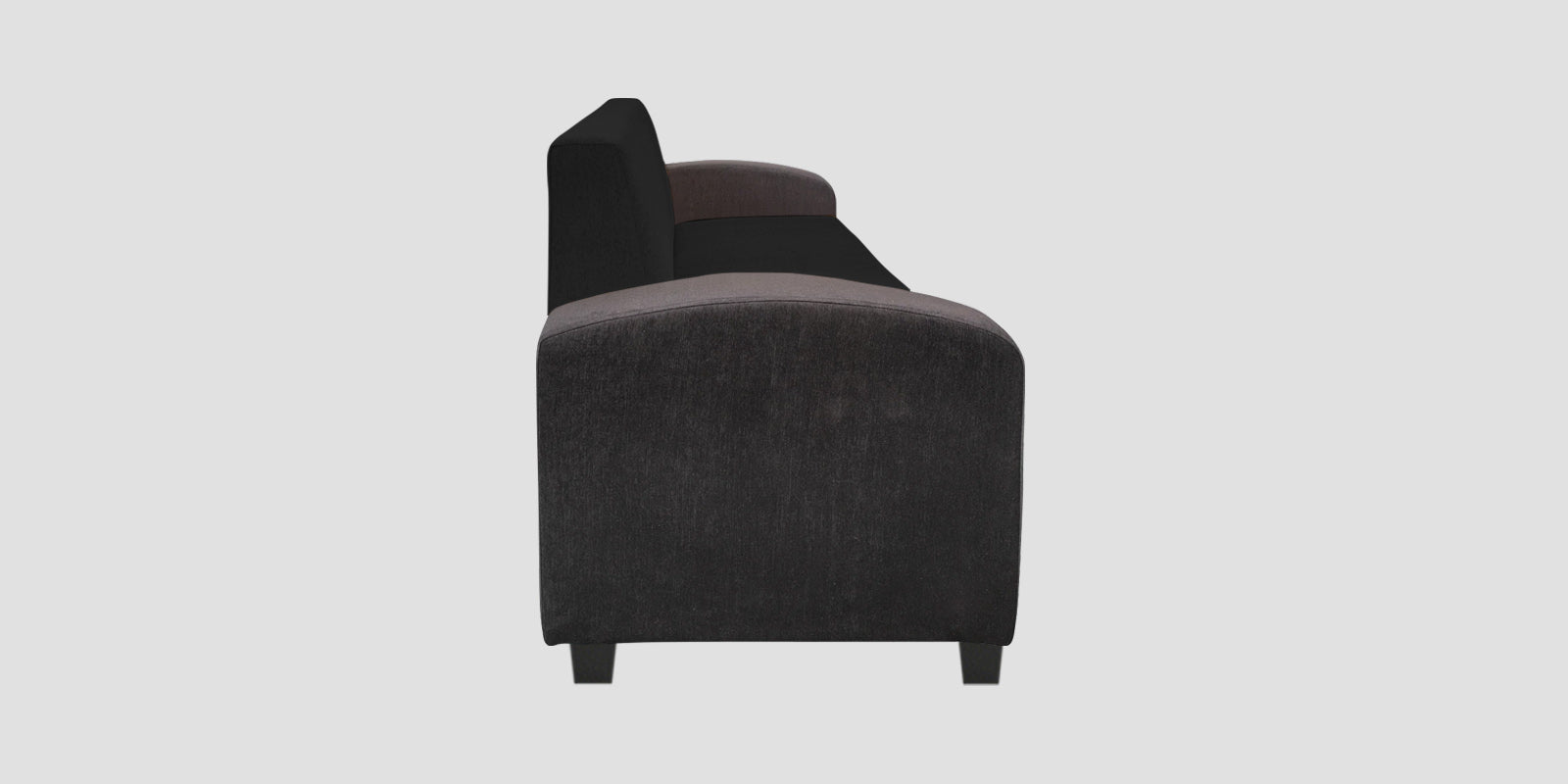 Alex Fabric 3 Seater Sofa In Zed Black Colour