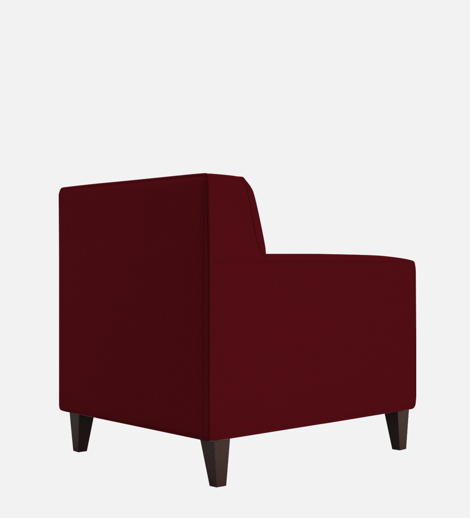 Miller Fabric 1 Seater Sofa in Ruby Red Colour