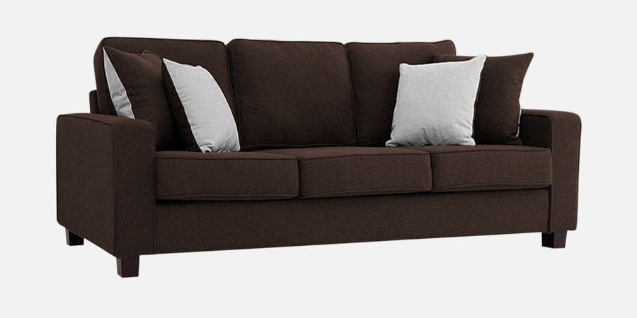 Ladybug Fabric 3 Seater Sofa In Coffee Brown Colour - Febonic Living
