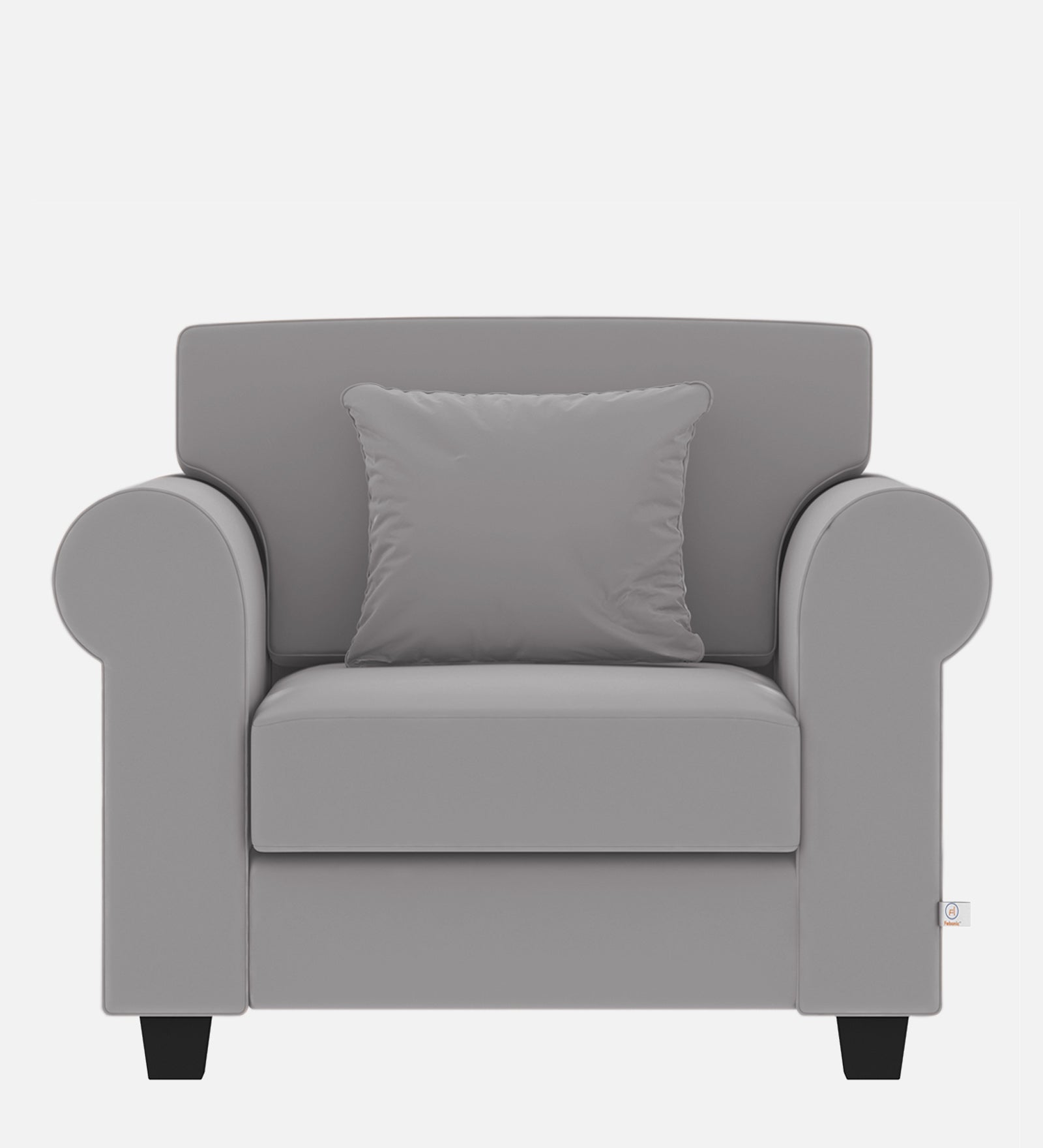 Numonk Velvet 1 Seater Sofa in Concrete grey Colour