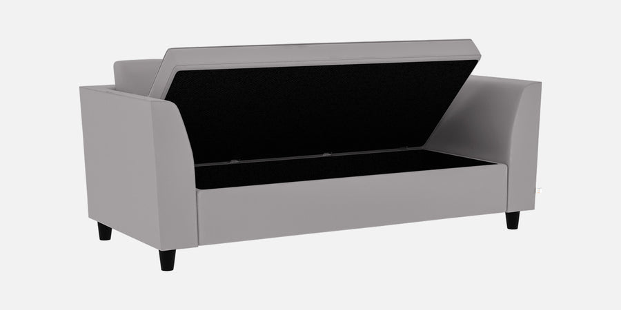 Bristo Velvet 3 Seater Sofa In Concrete Grey Colour With Storage - Febonic Living