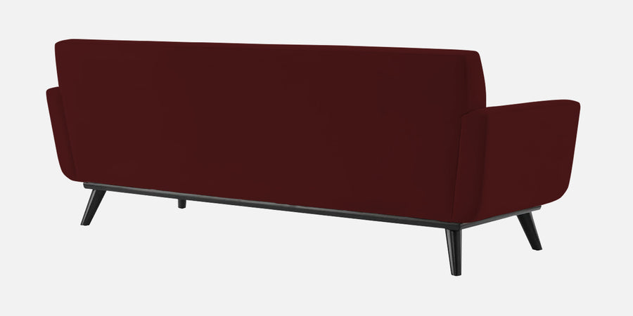 Tucker Velvet 3 Seater Sofa In Dark Maroon Colour - Febonic Living