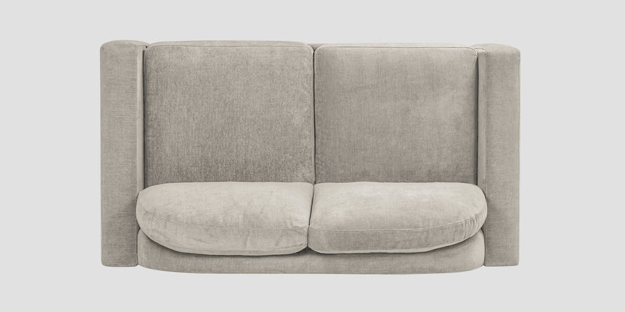 Dara Fabric 2 Seater Sofa In Ash Grey Colour - Febonic Living