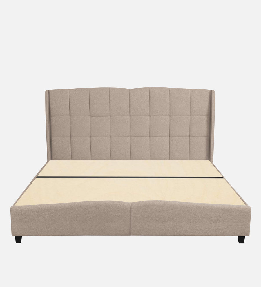 Jovi Velvet Upholstered King Size Bed In Camel Beige Colour - Febonic Living