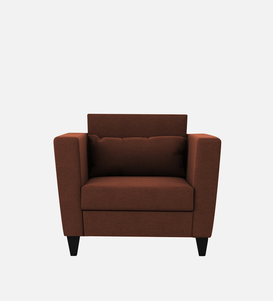 Tokyo Fabric 1 Seater Sofa In Coffee Brown Colour - Febonic Living