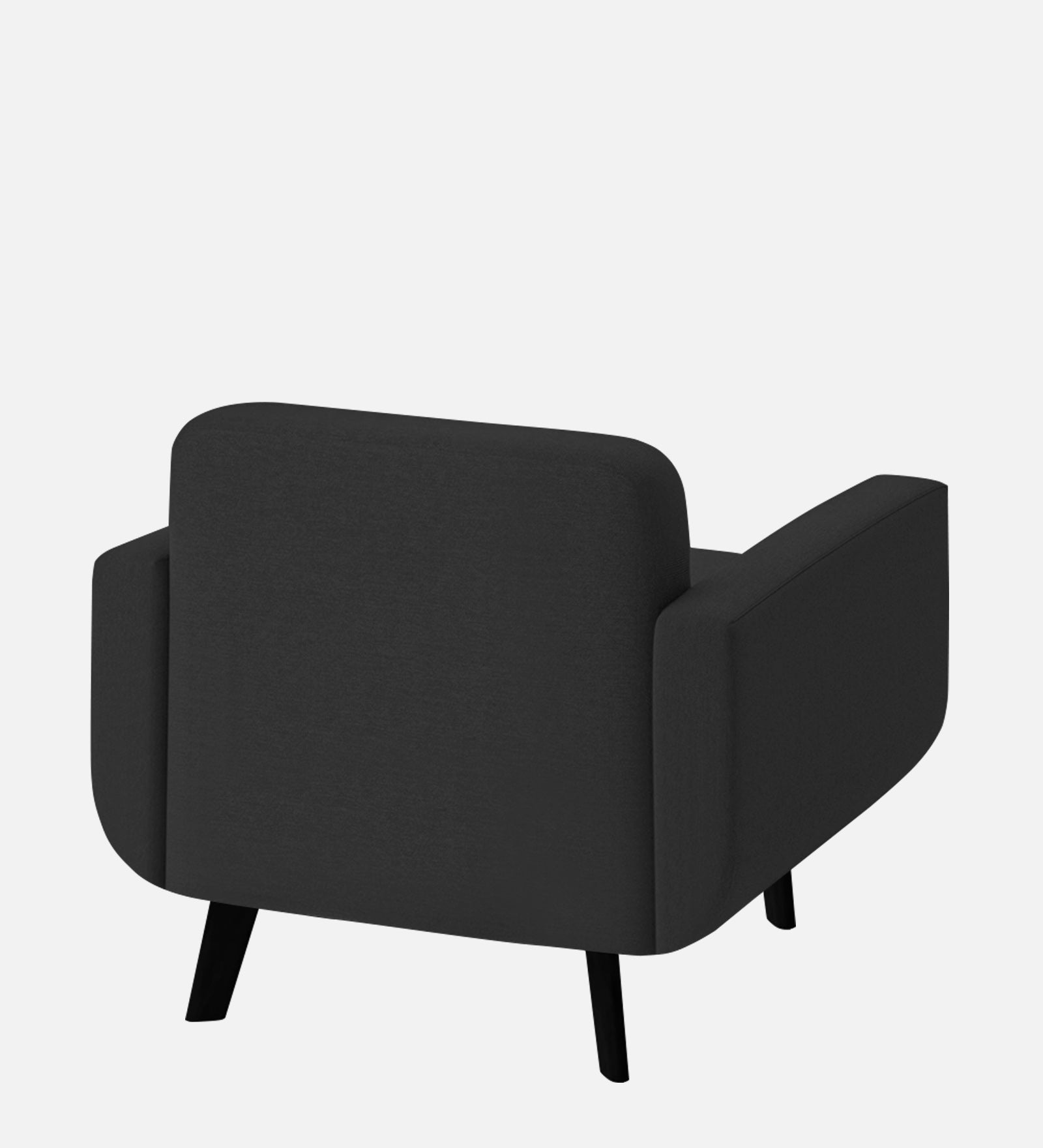 Marsela Fabric 1 Seater Sofa in Bitter Black Colour