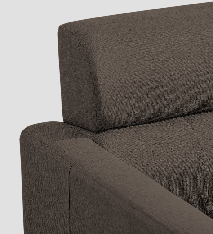 Devo Fabric 1 Seater Sofa In Caspa Brown Colour - Febonic Living