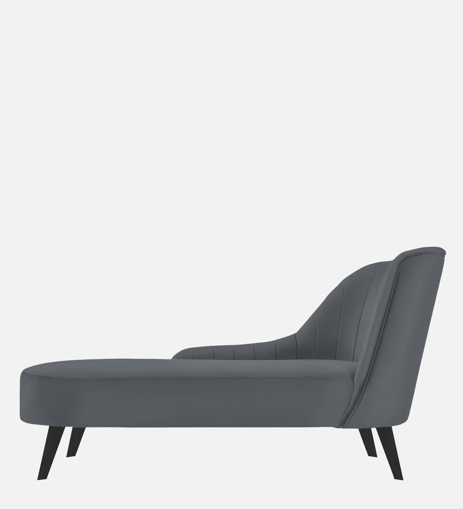 Flora Velvet Lhs Chaise Lounger In Pubble Grey Colour - Febonic Living