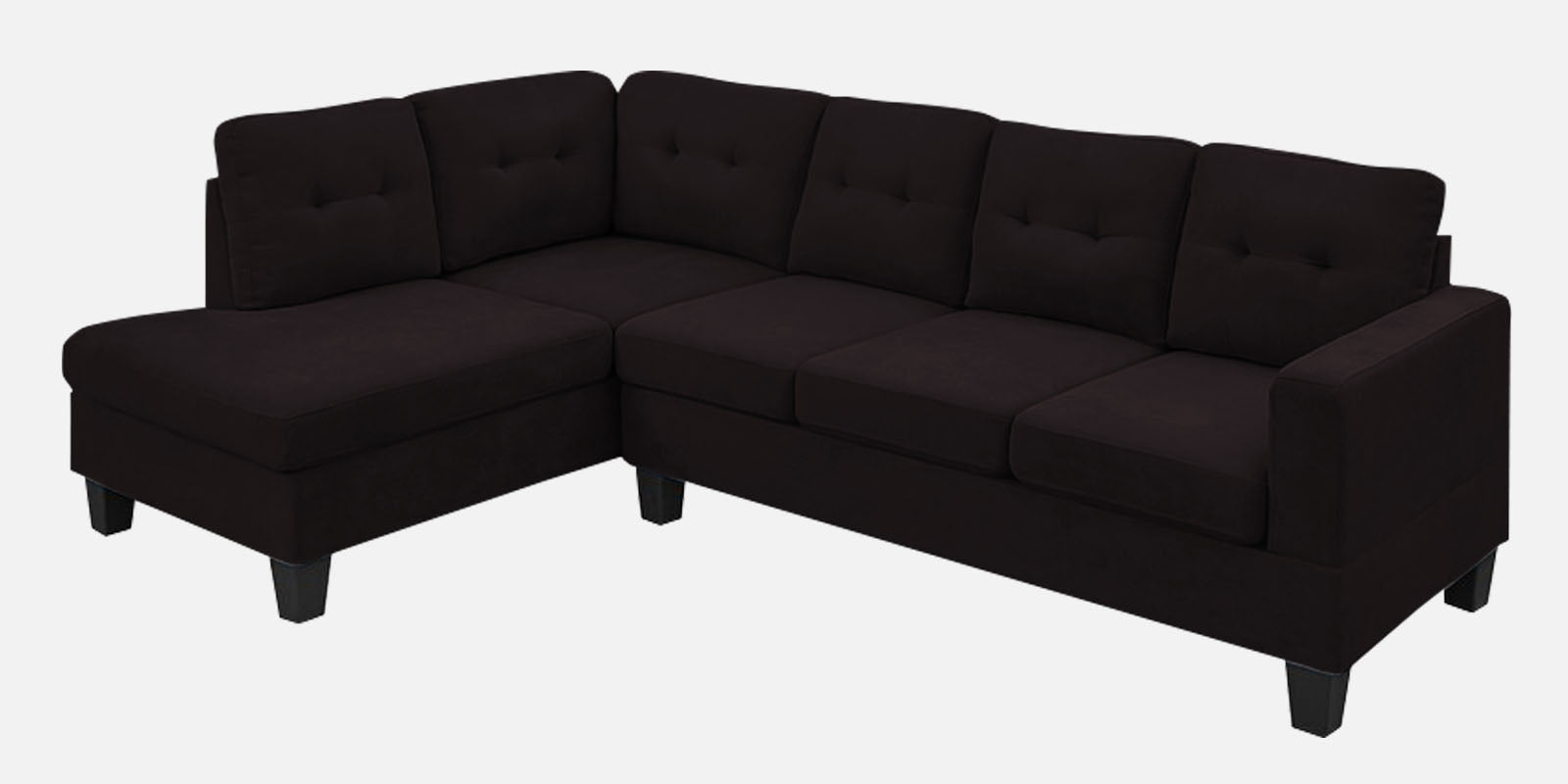 Thomas Fabric RHS Sectional Sofa (3+Lounger) in Cara Brown Colour