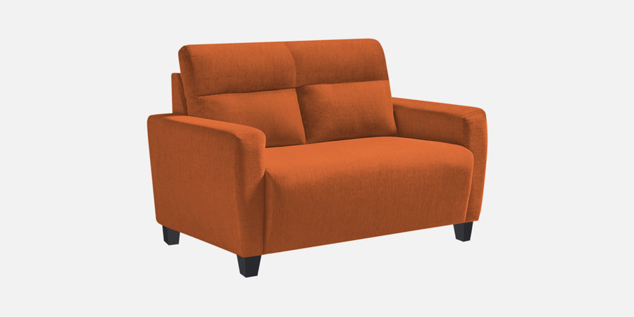 Bakadi Fabric 2 Seater Sofa In Vivid Orange Colour - Febonic Living