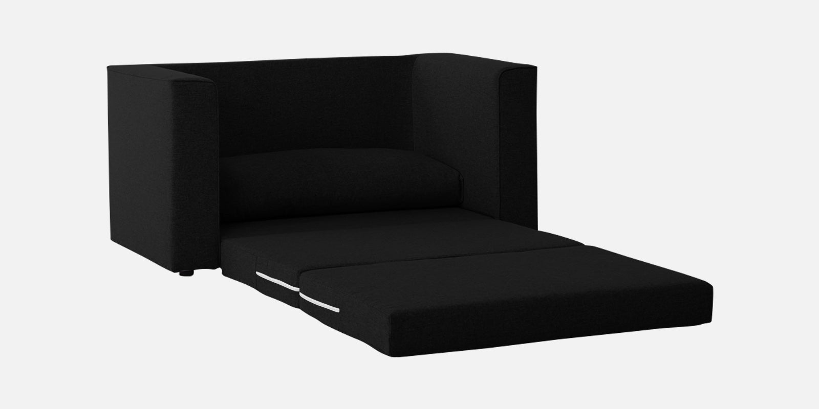 Kenia Fabric 2 Seater Convertible Sofa Cum Bed in Zed Black Colour