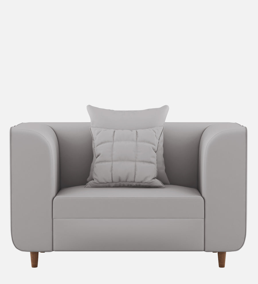 Sumo Velvet 1 Seater Sofa In Light Grey Colour - Febonic Living