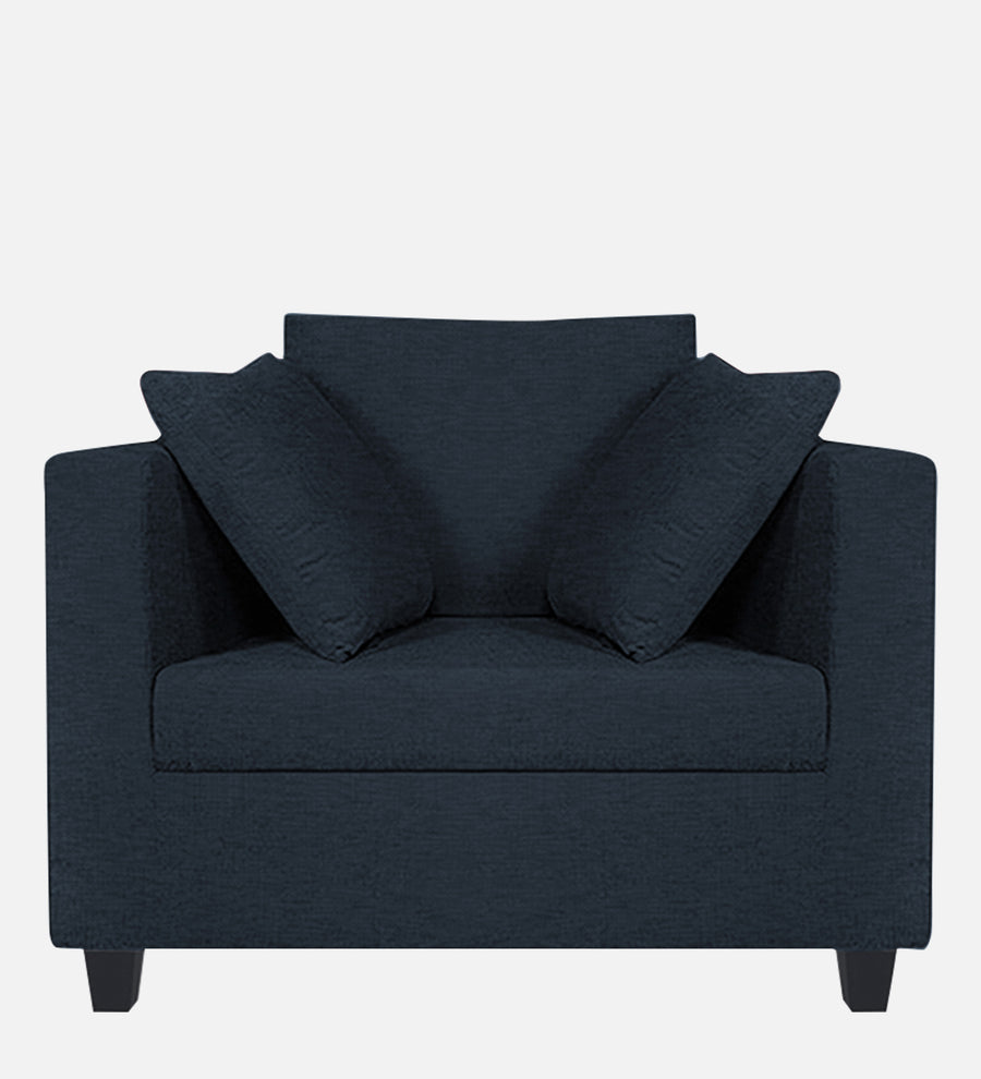 Nuska Fabric 1 Seater Sofa In Denim Blue Colour - Febonic Living