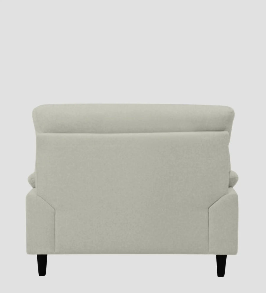 Zibby Fabric 1 Seater Sofa In Pearl White Colour - Febonic Living