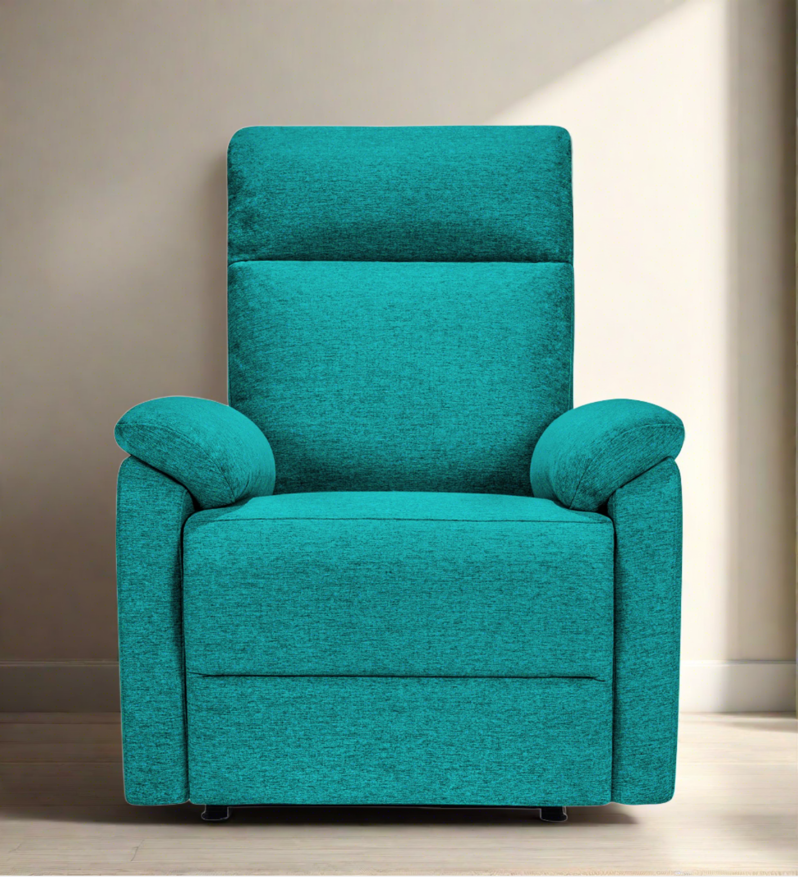 Abby Fabric Manual 1 Seater Recliner In Sea Green Colour