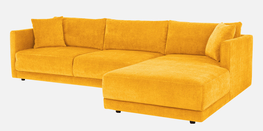 Northern Fabric Lhs Sectional Sofa 3 Lounger In Bold Yellow Colour - Febonic Living