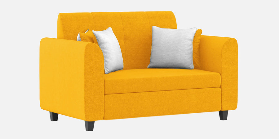 Denmark Fabric 2 Seater Sofa In Bold Yellow Colour - Febonic Living