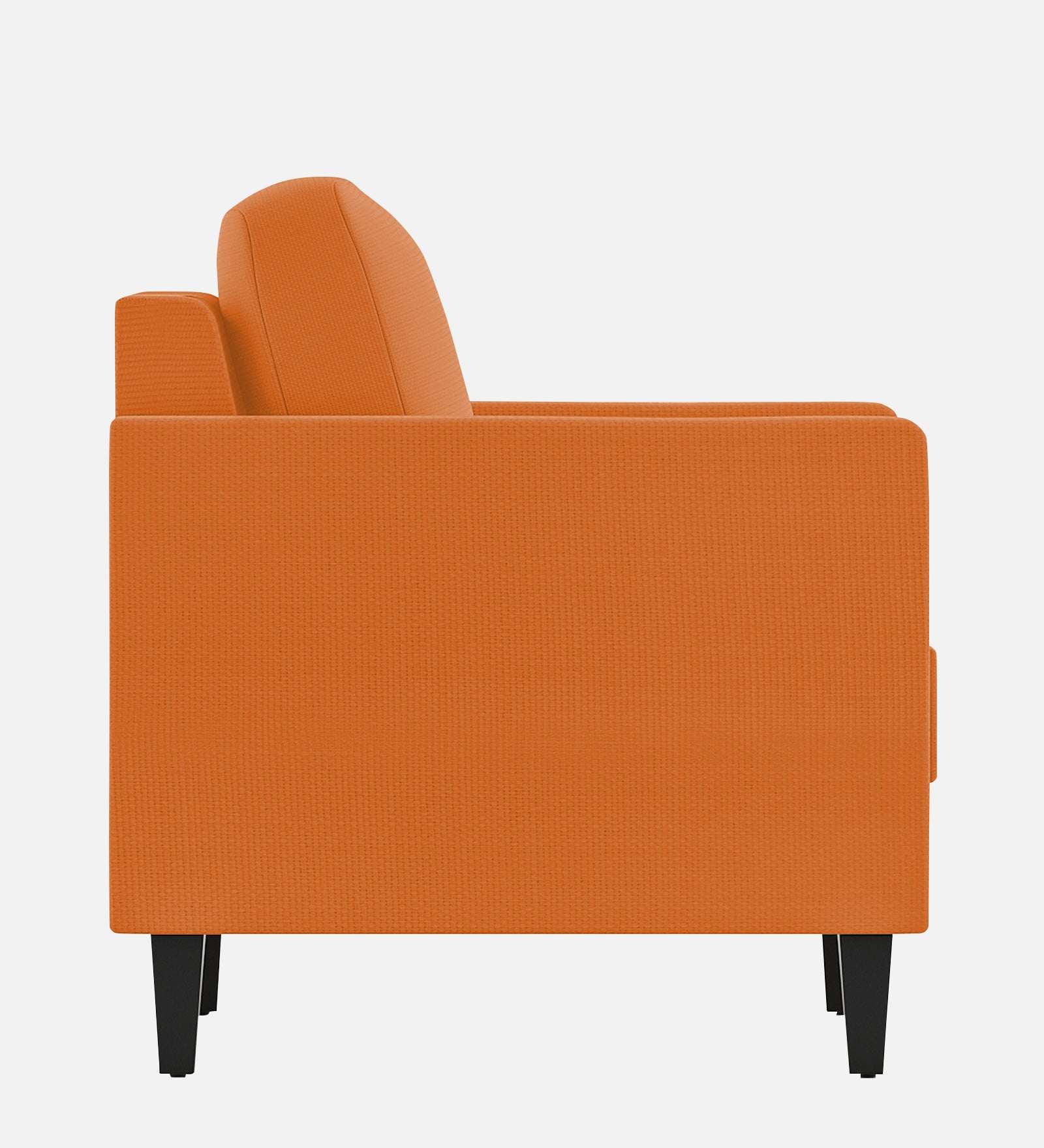 Nori Fabric 1 Seater Sofa In Dark Orange Colour