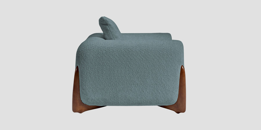 Boko Boucle 2 Seater Sofa In Stormy Blue Colour - Febonic Living