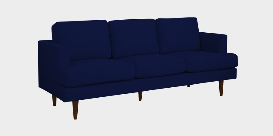 Motra Velvet 3 Seater Sofa In Indigo Blue Colour - Febonic Living