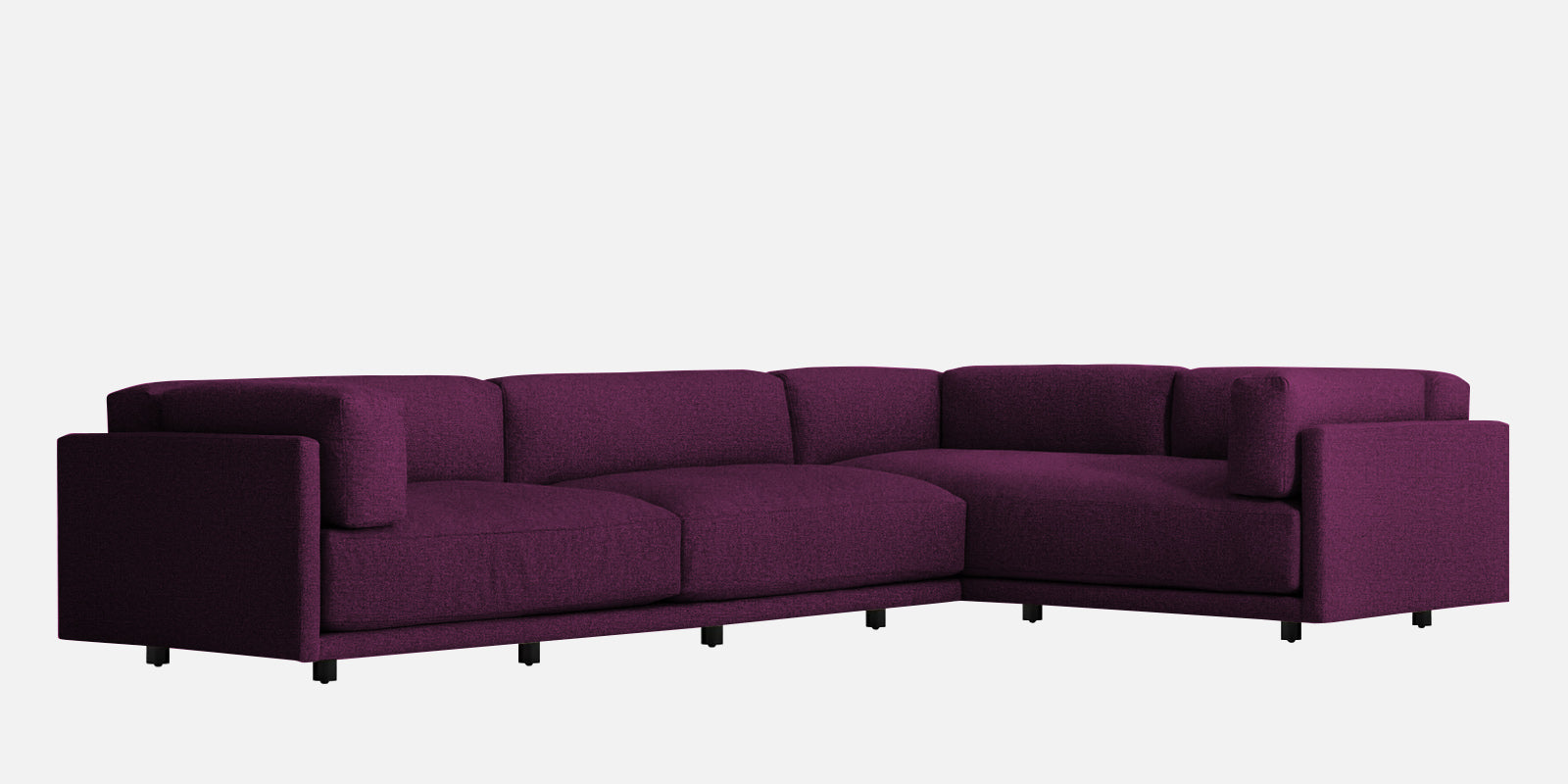 Nixon Fabric 6 Seater RHS Sectional Sofa In Greek Purple Colour