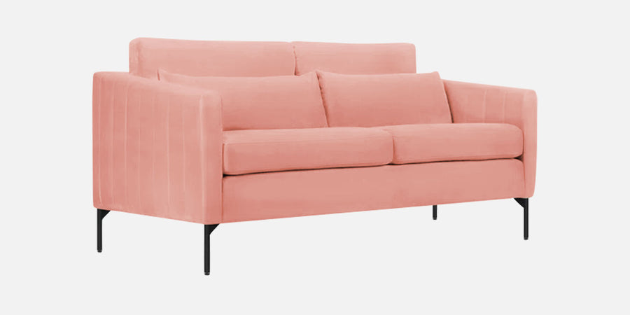Haru Velvet 2 Seater Sofa In Blush Pink Colour - Febonic Living