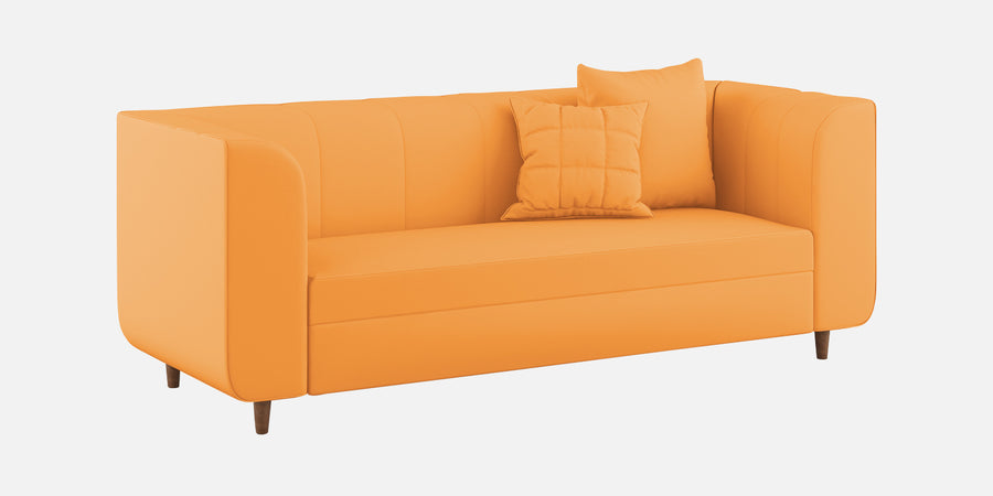 Sumo Velvet 3 Seater Sofa In Tangerine Orange Colour - Febonic Living