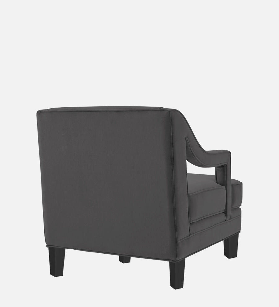 Daffy Velvet 1 Seater Sofa In Davy Grey Colour - Febonic Living