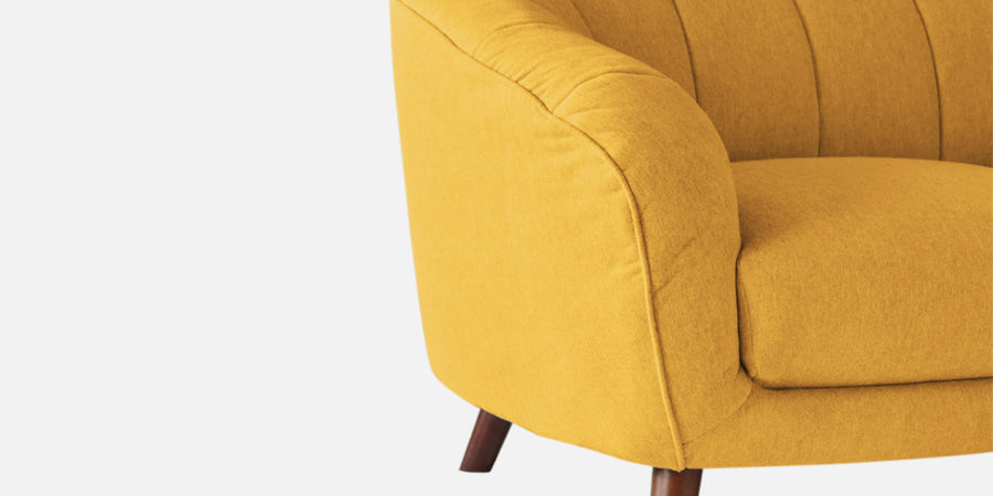 Benjamin Fabric 2 Seater Sofa In Bold Yellow Colour - Febonic Living